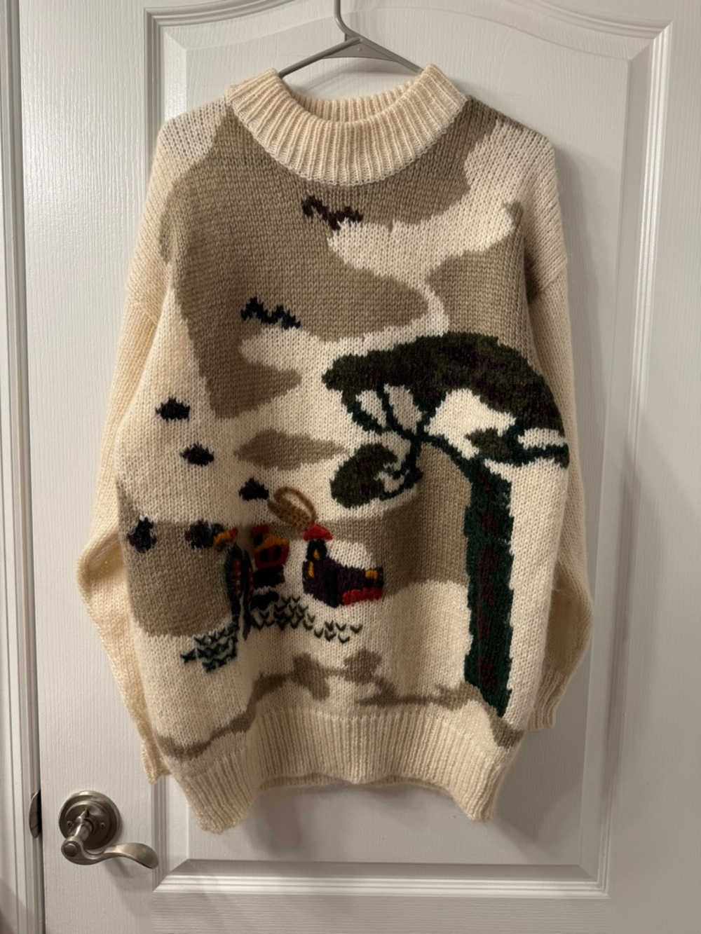 Vintage Yeo’s Scenic Mohair Pullover Sweater - XL